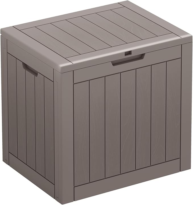 31 Gallon Outdoor Storage Box, Waterproof Resin Deck Box by WTFGO