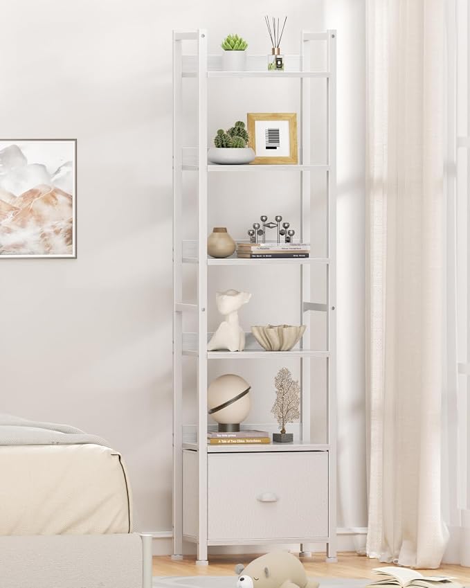 Furologee 6 Tier Bookshelf, Tall Shelf - Image 7