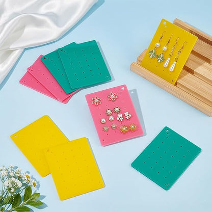 OLYCRAFT 12Pcs 3 Colors Acrylic Earring Display Cards 24 Holes Earring - Image 4