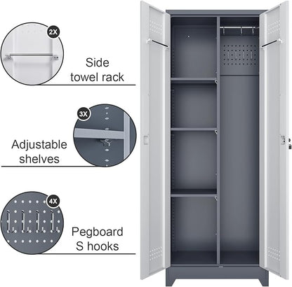 Broom Closet, Metal Storage Cabinet - Image 5