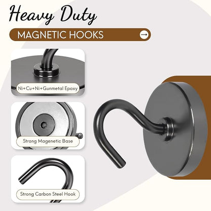 Neosmuk Magnetic Hooks for Cruise Cabins, Heavy Duty 130lb Strong Magnet Hook - Image 5