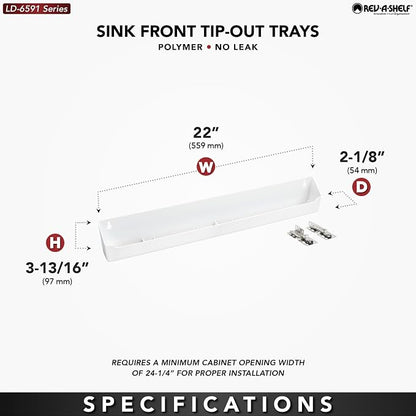 Rev-A-Shelf 22" Tip-Out Plastic Sink Tray - Image 3