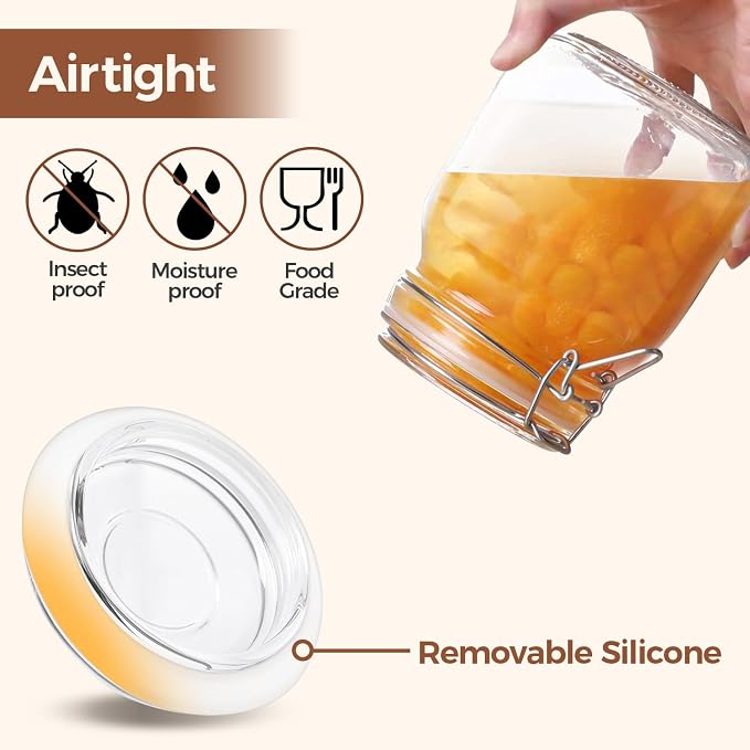 ComSaf Airtight Glass Canister Set of 3 - Image 4
