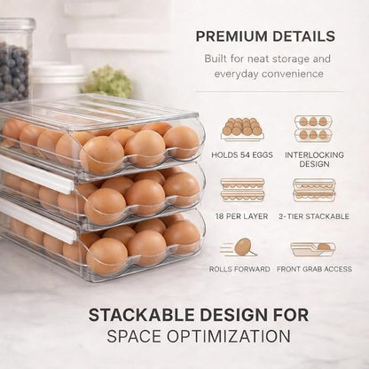 Egg Holder for Fridge with Rolling Auto Dispense, Egg Dispenser for Refrigerator - Image 6