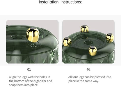 360° Rotating Makeup Organizer, Spinning Cosmetic Storage Tower - Image 4