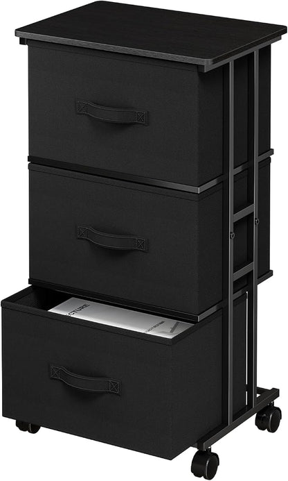 OLIXIS Dresser Storage with 3 Drawers, Fabric Dresser Tower by OLIXIS