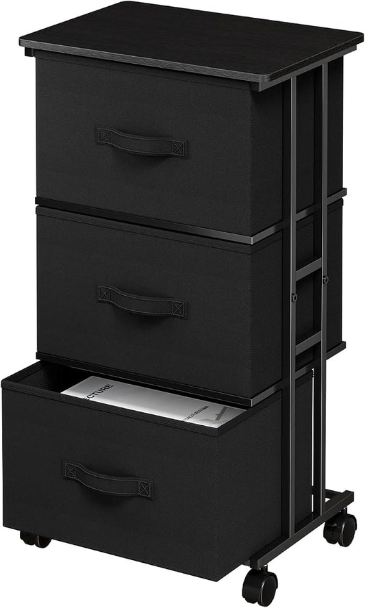OLIXIS Dresser Storage with 3 Drawers, Fabric Dresser Tower by OLIXIS