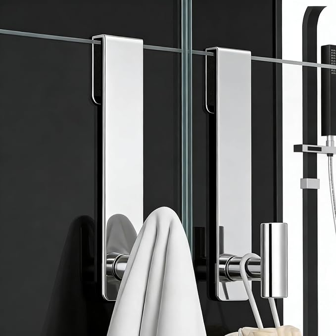 PMMASTO Shower Door Hooks, Extended Towel Hooks - Image 7