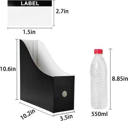 Limitliho 24 Pack Black Cardboard Magazine File Holder - Image 3