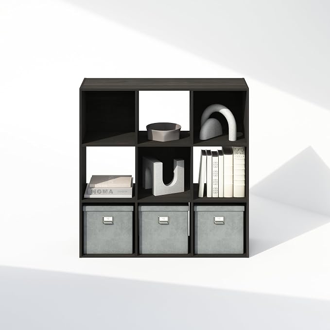 Furinno PELLI Book Shelf, 9-Cube Bookshelf, 3x3 Cube Storage Organizer Bookcase - Image 6