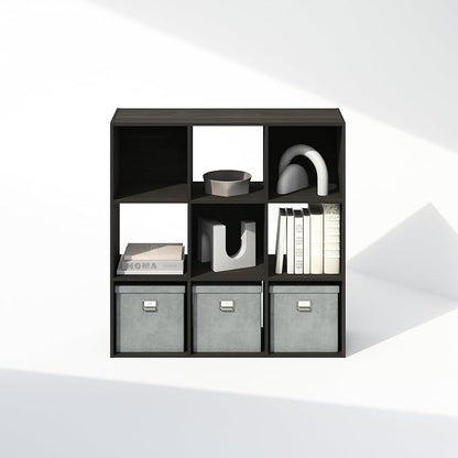 Furinno PELLI Book Shelf, 9-Cube Bookshelf, 3x3 Cube Storage Organizer Bookcase - Image 6