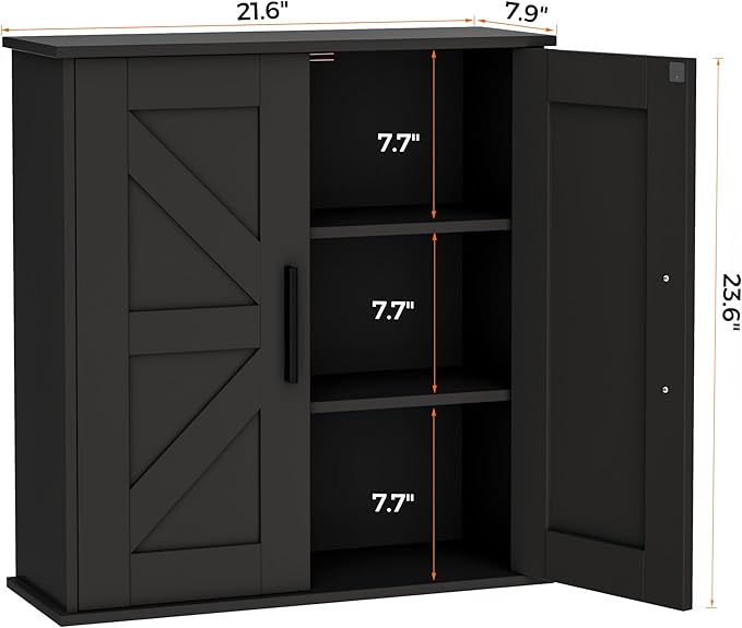 Homleke Bathroom Wall Cabinet, Medicine Cabinet - Image 3