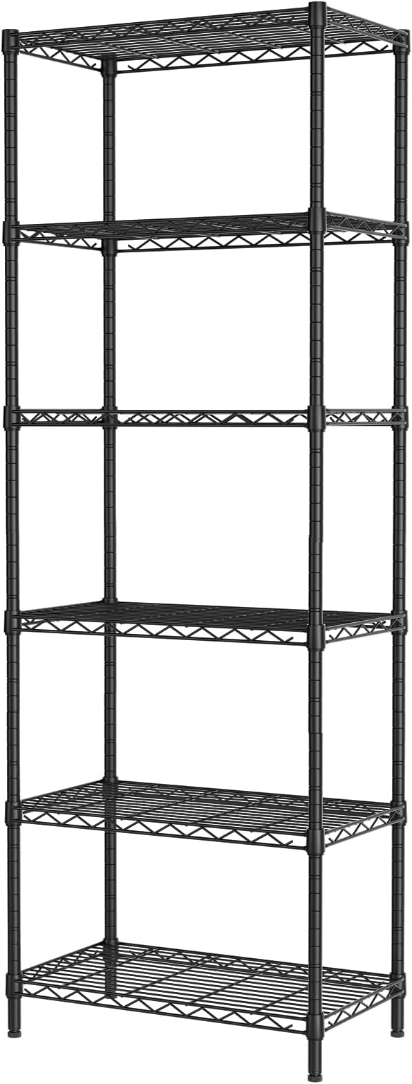 SINGAYE 6 Tier Adjustable Storage Shelf Wire Shelving Unit Metal Shelves by SINGAYE