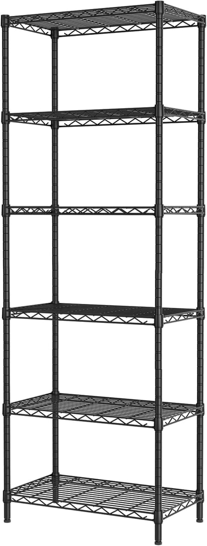 SINGAYE 6 Tier Adjustable Storage Shelf Wire Shelving Unit Metal Shelves by SINGAYE
