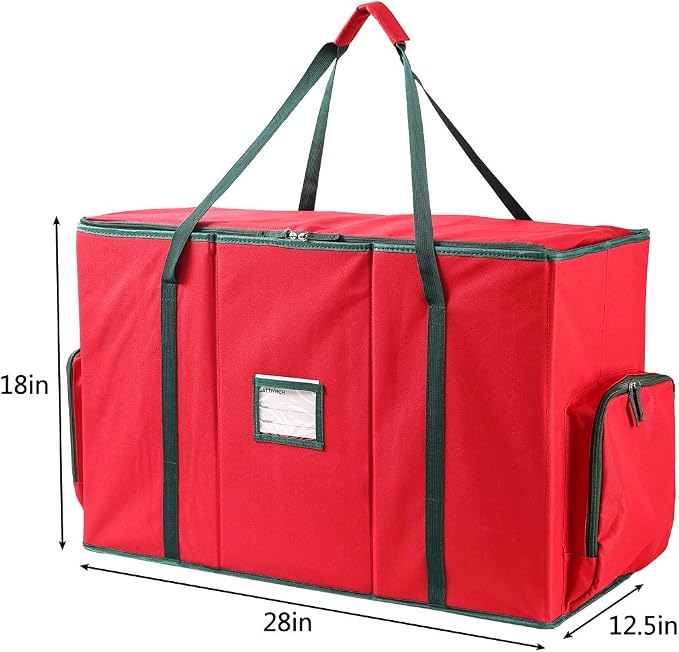 Sattiyrch Large 2-in-1 Christmas Ornament Storage Box & Xmas Figurine Container - Image 2