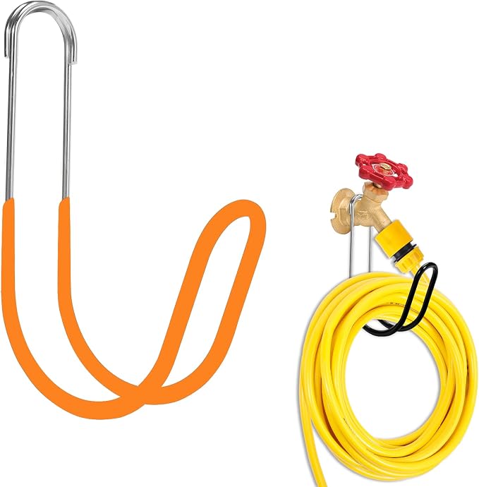 Garden Hose Holder Water Hose Hanger Wall Mounted, 304Stainless Steel Solid by Yoniccal