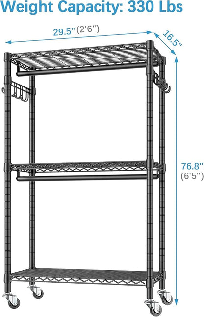 VIPEK R2 Medium Rolling Clothes Rack Heavy Duty Clothing Rack - Image 6