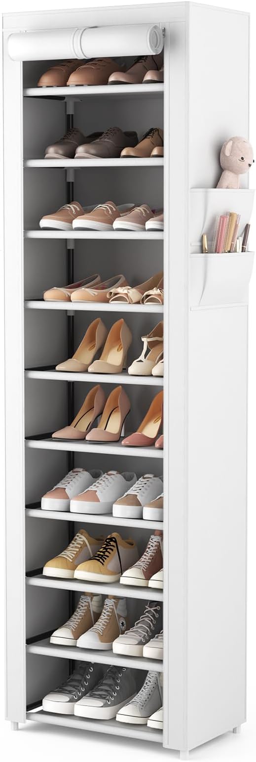 VTRIN Vertical Narrow Shoe Rack Organizer Tall Shoe Rack by VTRIN