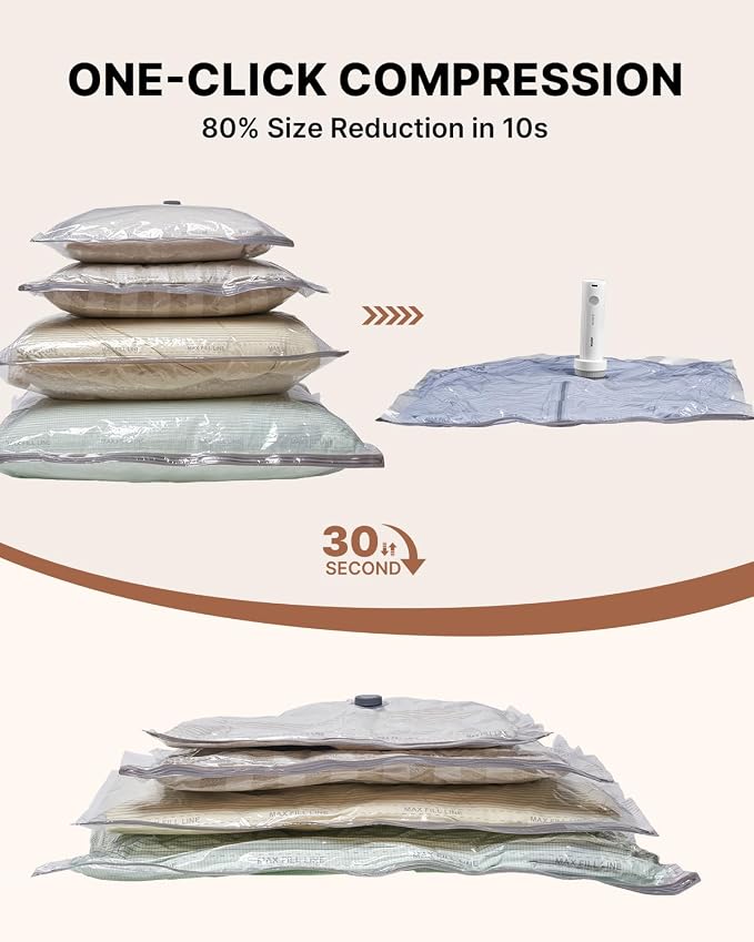 Vacuum Seal Bags for Clothing Travel, VINTAR 16 Pack Vacuum Storage Bags - Image 5