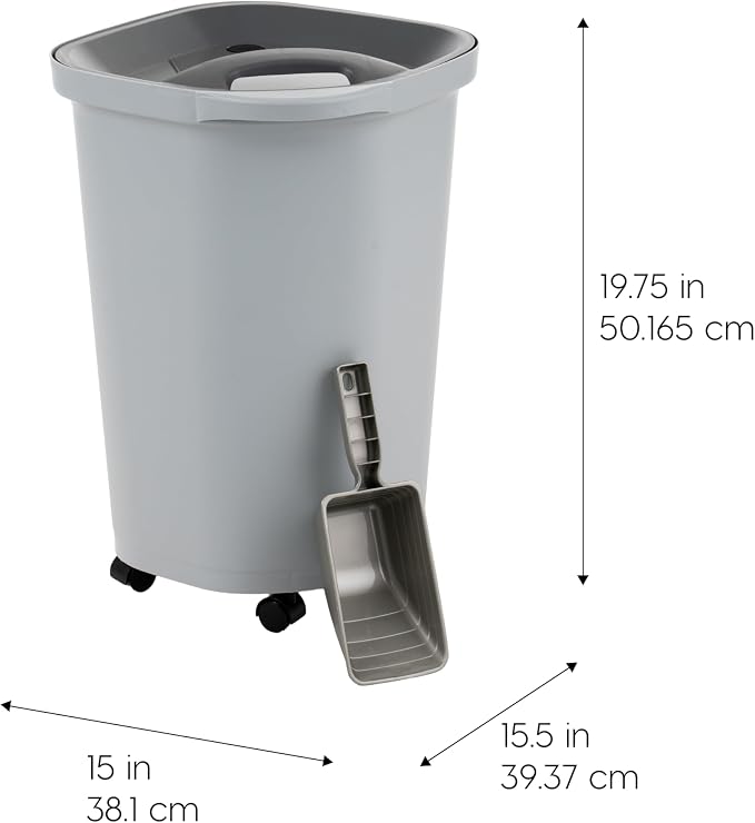 IRIS USA Pet Food Storage Container 25 lbs, Premium 60% Improved Airtight Seal - Image 2