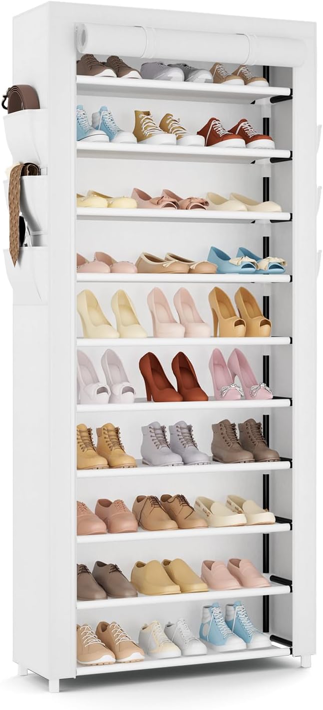 VTRIN Vertical Narrow Shoe Rack Organizer Tall Shoe Rack by VTRIN