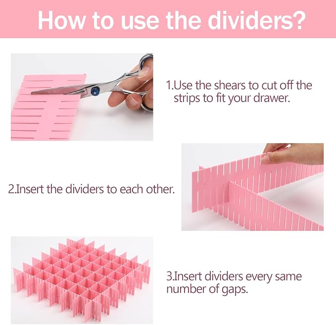 acDesign 40Pcs Grid Drawer Dividers, Adjustable Drawer Organizer - Image 6