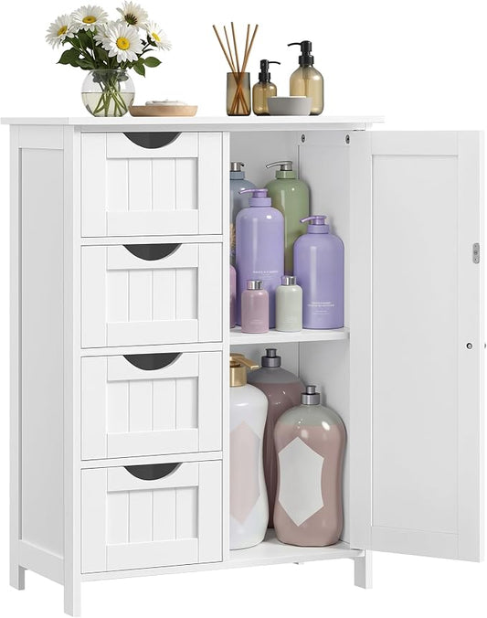 VASAGLE Storage Cabinet with Drawers, Freestanding Floor Cabinet with Door by Unknown