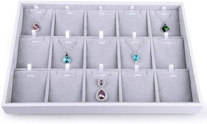 Oirlv Velvet Stackable Jewelry Tray Display Organizer, 15 Grids Insert | by Oirlv