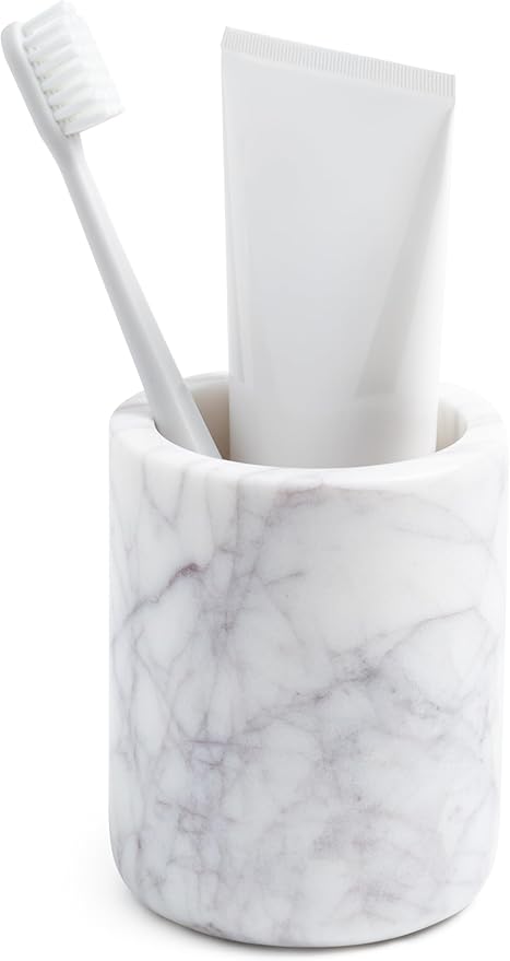 Cork & Mill Marble Toothbrush Holder Cup by CorkMill