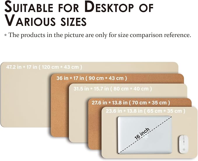 Cork Desk Mat - Dual-Sided Desk Pad - Image 5