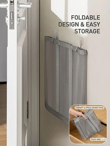 Wall-Mounted Foldable Laundry Basket, 41L Mesh Hamper, 2 Pack | Collapsible - Image 5