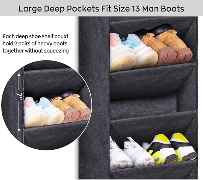 SLEEPING LAMB Over The Door Shoe Organizer - Image 3