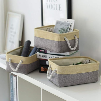 Fabric Storage Baskets for Organizing Small Baskets for Shelves, Decorative - Image 4