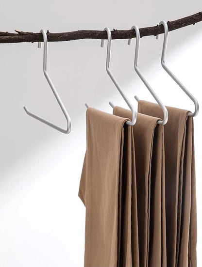 Premium Matte Silvery Aluminum Pants Hanger 10 Pack, 13.7” Extra Smooth & - Image 7