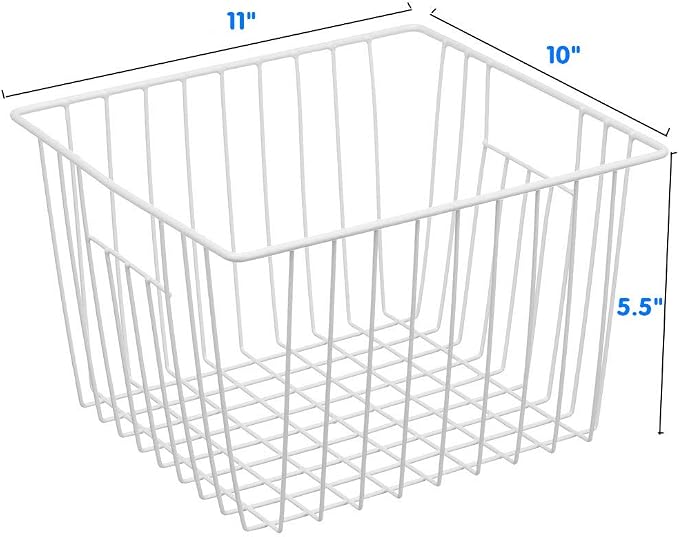 Freezer Wire Baskets, Kitchen Storage Organizer Bins - Image 7