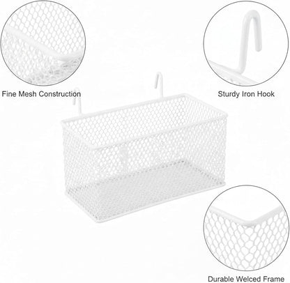 Wire Grid Hanging Basket, Iron Wall Mount Organizer - Image 6