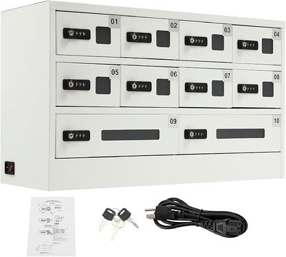 10 Slots Cell Phone Locker Charging Station & Locker Cellphone Charging Station by Pinelicorn
