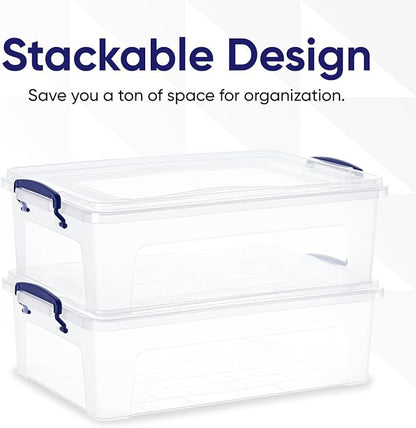 Superio Storage Bins with Lids- Clear Boxes - Image 3