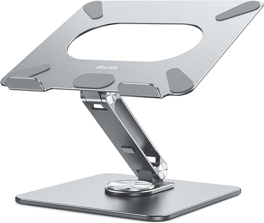 BESIGN LSX7 Laptop Stand with 360° Rotating Base, Ergonomic Adjustable Notebook by BESIGN