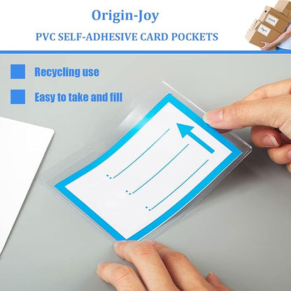Origin-Joy 25 PCS Self-Adhesive Index Label Pockets - Image 3