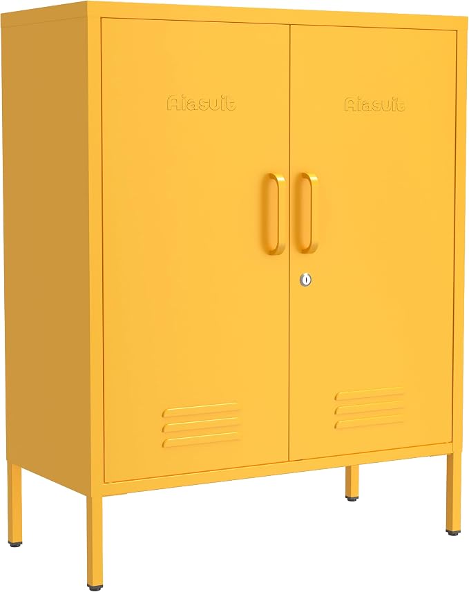 Multipurpose Accent Cabinet Locker, Metal Storage Cabinet by Aiasuit