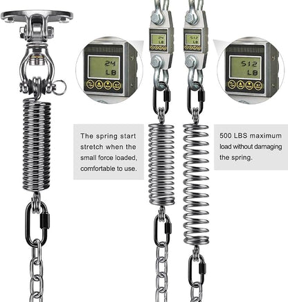 SELEWARE Hammock Chair Hanging Kit, Bearing Swing Hooks w/Spring & Chain | - Image 4