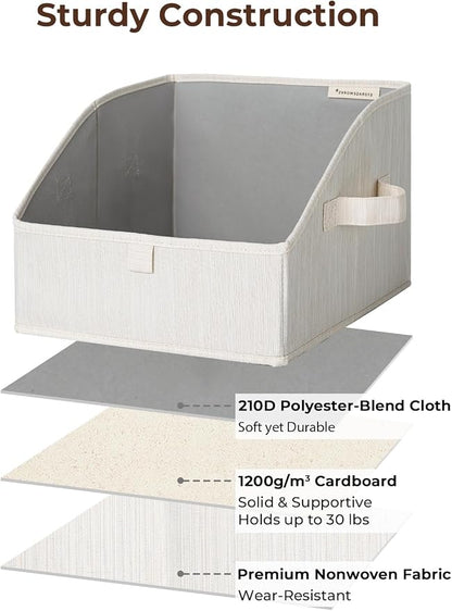 StorageWorks Closet Storage Bins, Trapezoid Organizer Box - Image 3