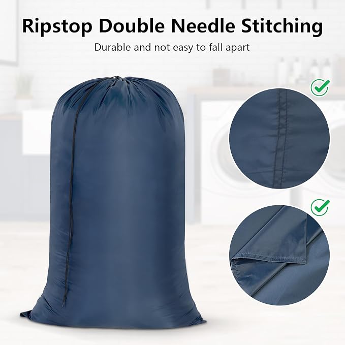 OTraki 28x45 Inch Laundry Bag 2PCS Heavy Duty Laundry Dirty Clothe Travel Wash - Image 4