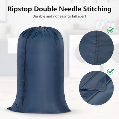OTraki 28x45 Inch Laundry Bag 2PCS Heavy Duty Laundry Dirty Clothe Travel Wash - Image 4
