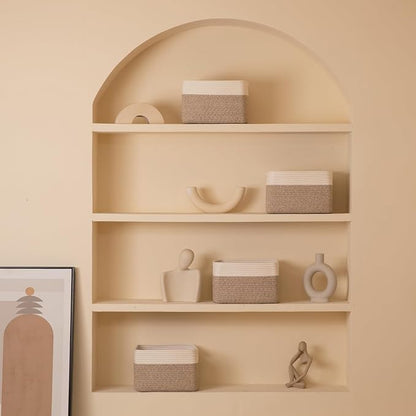 4 Pack Storage Baskets for Organizing, Woven Baskets for Shelves - Image 7