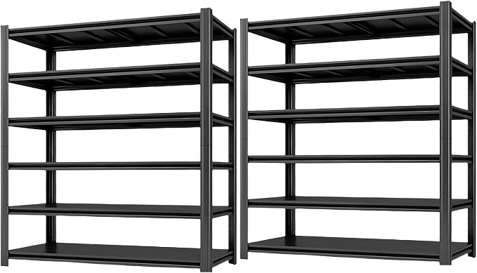 6-Tier 55" W x 24" D x 84" H Garage Shelving 6000LBS Storage Shelves Heavy Duty by LIJIUHOME
