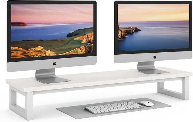 YAOHUOO Dual Monitor Stand Riser, 39Inch Large Monitor Stands by YAOHUOO
