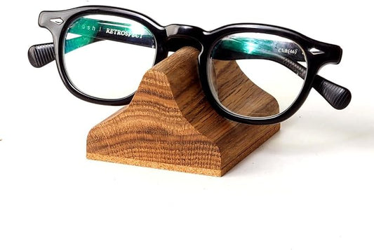 Handmade Wood Carving Eyeglasses Stand Wood Glasses Holder Sunglasses Display by Unknown
