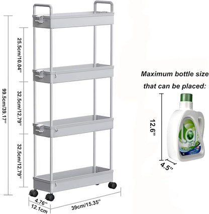 SOLEJAZZ Slim Rolling Storage Cart - Image 2